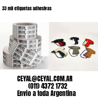 33 mil etiquetas adhesivas