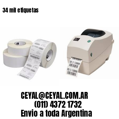 34 mil etiquetas