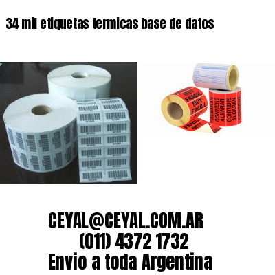34 mil etiquetas termicas base de datos