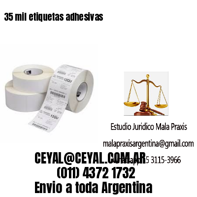 35 mil etiquetas adhesivas