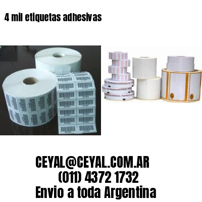 4 mil etiquetas adhesivas