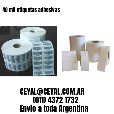 40 mil etiquetas adhesivas