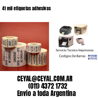 41 mil etiquetas adhesivas