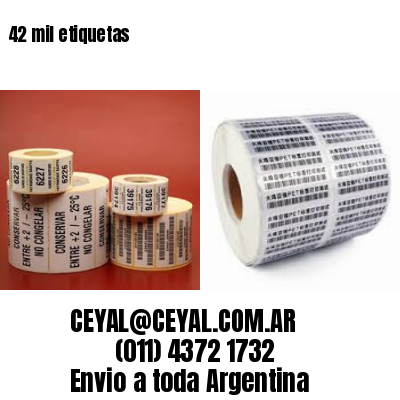 42 mil etiquetas