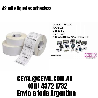 42 mil etiquetas adhesivas