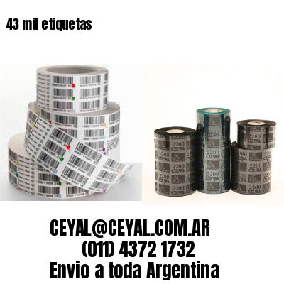 43 mil etiquetas