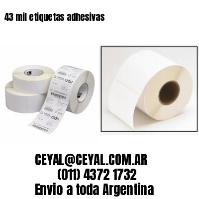 43 mil etiquetas adhesivas