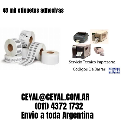 48 mil etiquetas adhesivas