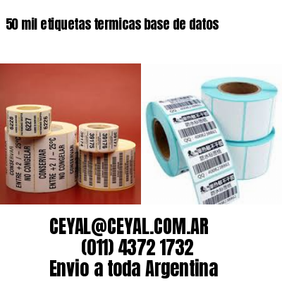 50 mil etiquetas termicas base de datos