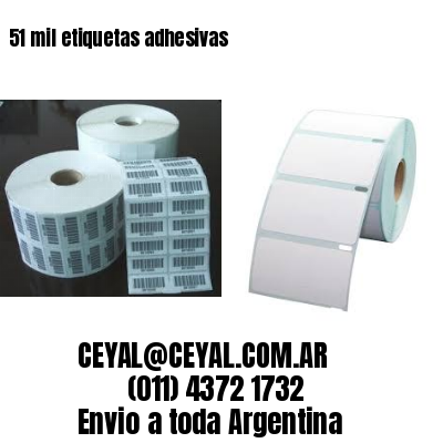51 mil etiquetas adhesivas