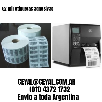52 mil etiquetas adhesivas