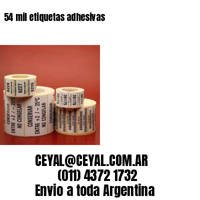 54 mil etiquetas adhesivas
