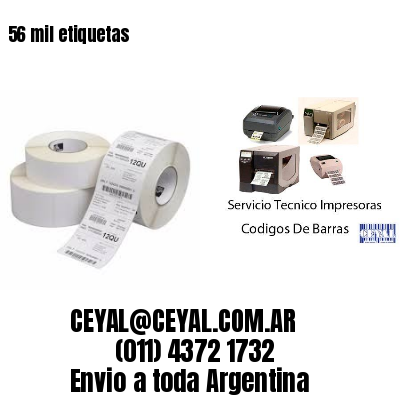 56 mil etiquetas
