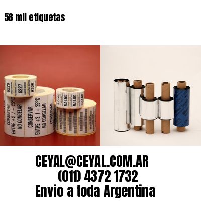 58 mil etiquetas
