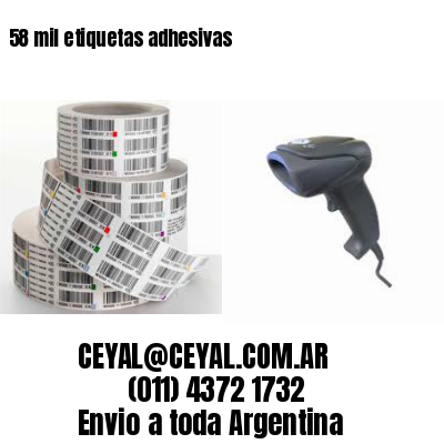 58 mil etiquetas adhesivas