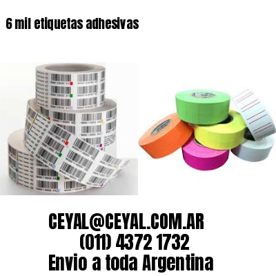 6 mil etiquetas adhesivas