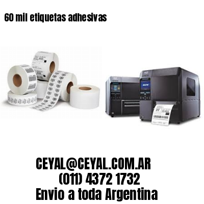 60 mil etiquetas adhesivas