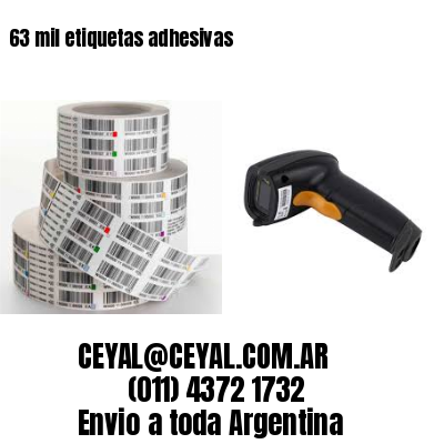 63 mil etiquetas adhesivas