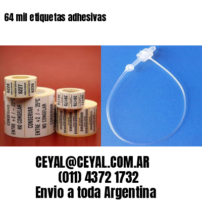 64 mil etiquetas adhesivas
