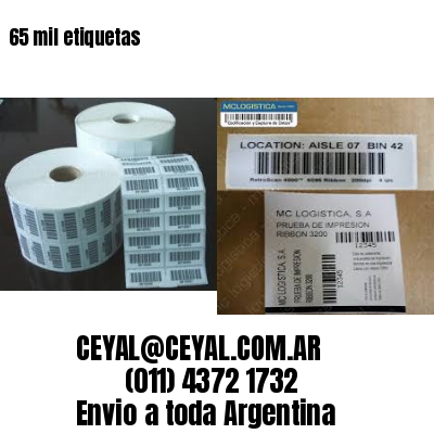 65 mil etiquetas
