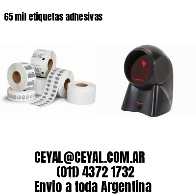 65 mil etiquetas adhesivas