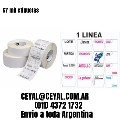 67 mil etiquetas