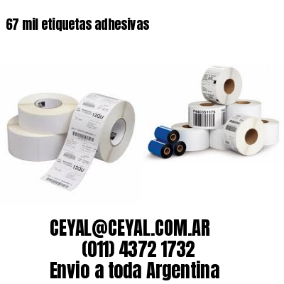 67 mil etiquetas adhesivas