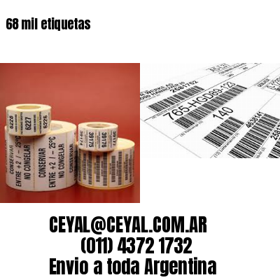 68 mil etiquetas