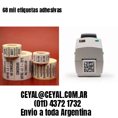 68 mil etiquetas adhesivas
