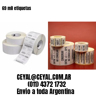 69 mil etiquetas