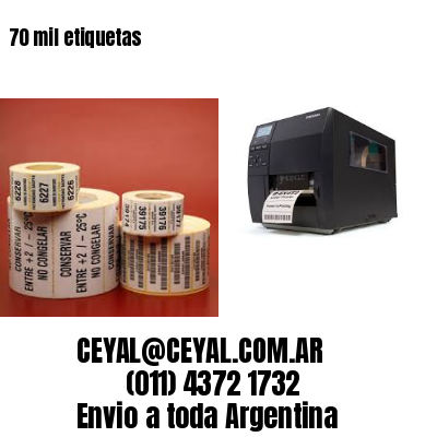 70 mil etiquetas