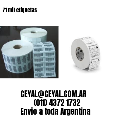 71 mil etiquetas