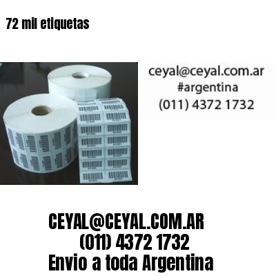 72 mil etiquetas