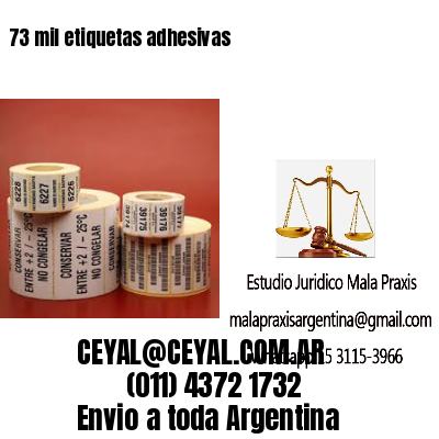 73 mil etiquetas adhesivas