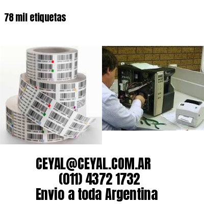 78 mil etiquetas