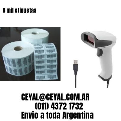 8 mil etiquetas
