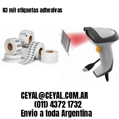 83 mil etiquetas adhesivas