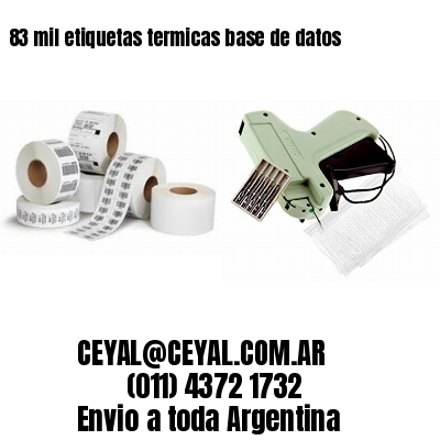 83 mil etiquetas termicas base de datos