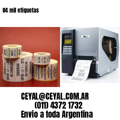 84 mil etiquetas