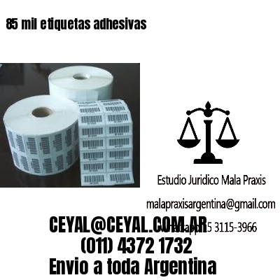 85 mil etiquetas adhesivas