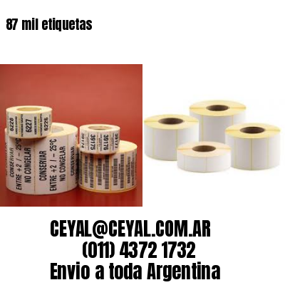 87 mil etiquetas
