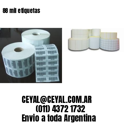 88 mil etiquetas