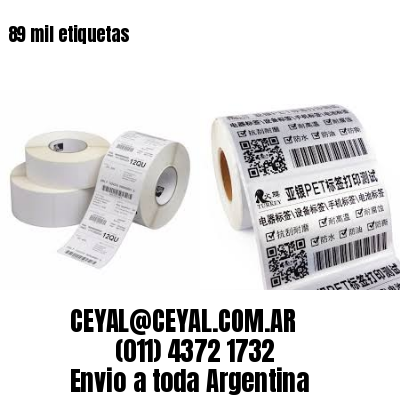 89 mil etiquetas