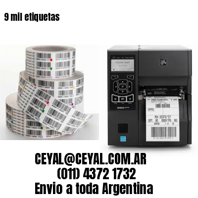 9 mil etiquetas