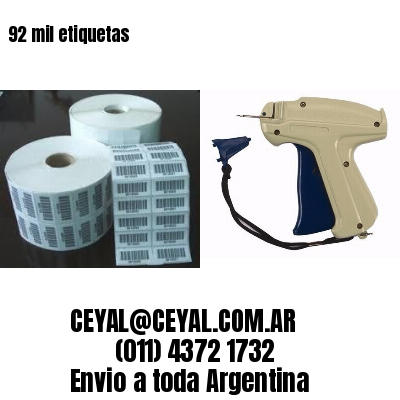 92 mil etiquetas