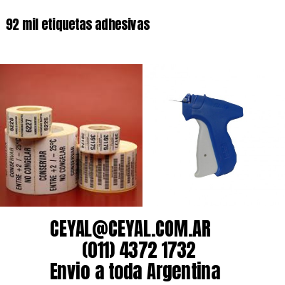 92 mil etiquetas adhesivas
