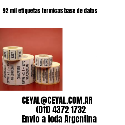 92 mil etiquetas termicas base de datos