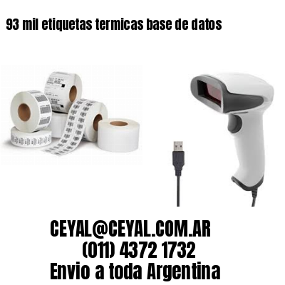 93 mil etiquetas termicas base de datos