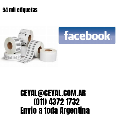 94 mil etiquetas
