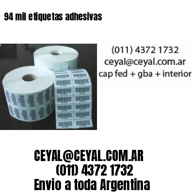 94 mil etiquetas adhesivas